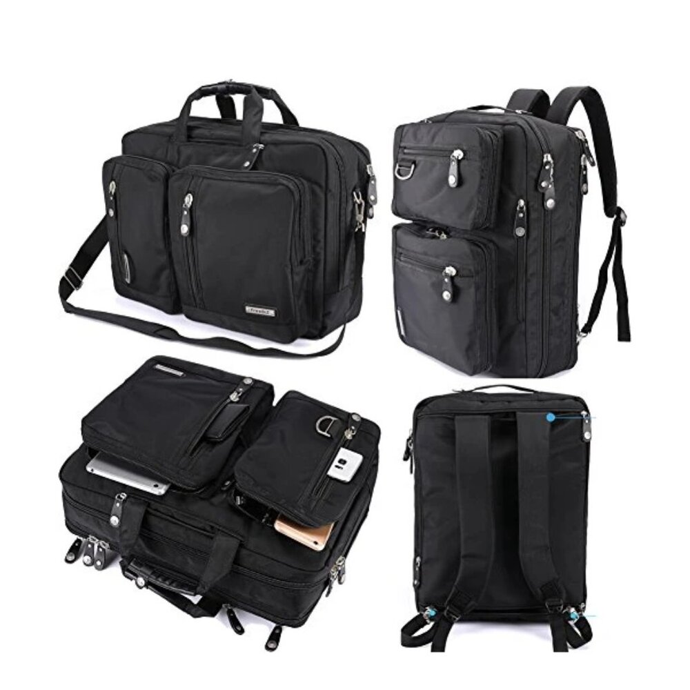 FreeBiz 3-in-1 Multi Purpose Laptop Bag, Briefcase, Backpack with Handle and Sho